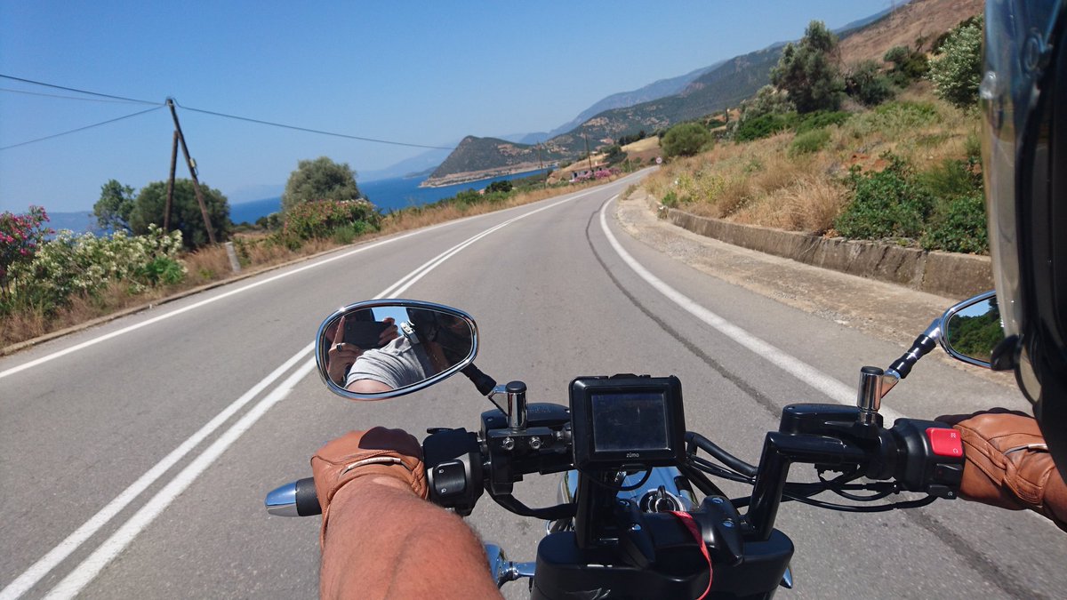mygoodknife's tweet photo. We start ride to home from Greece to Finland.  it was magic time. Thanks everyone who support us in itea. https://t.co/0r3UysgL5O