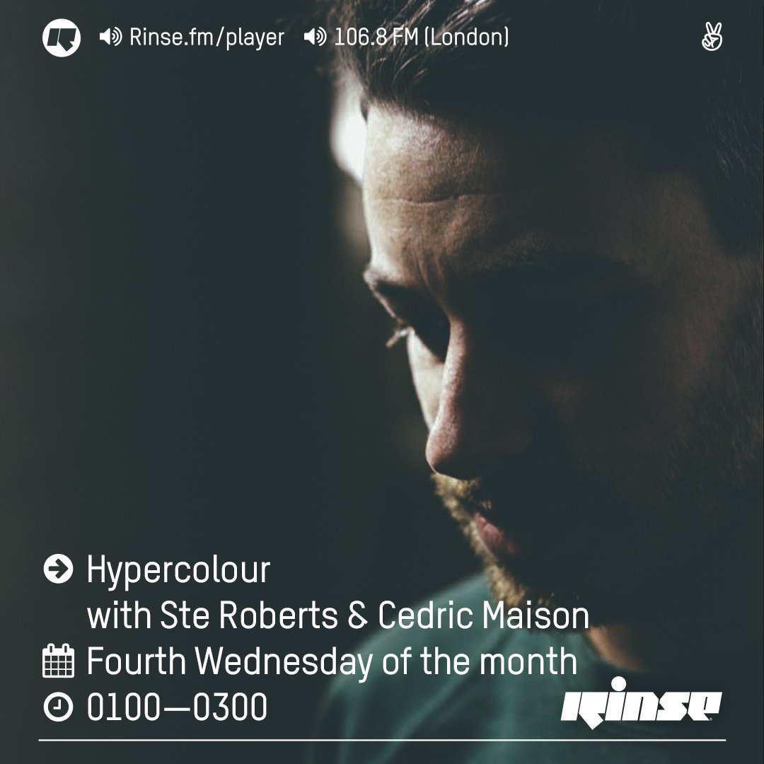The <a href="/hypercolour/">Hypercolour</a> team are up next on #RinseFM, rolling through until 3am! Let us know if you're tuned in!