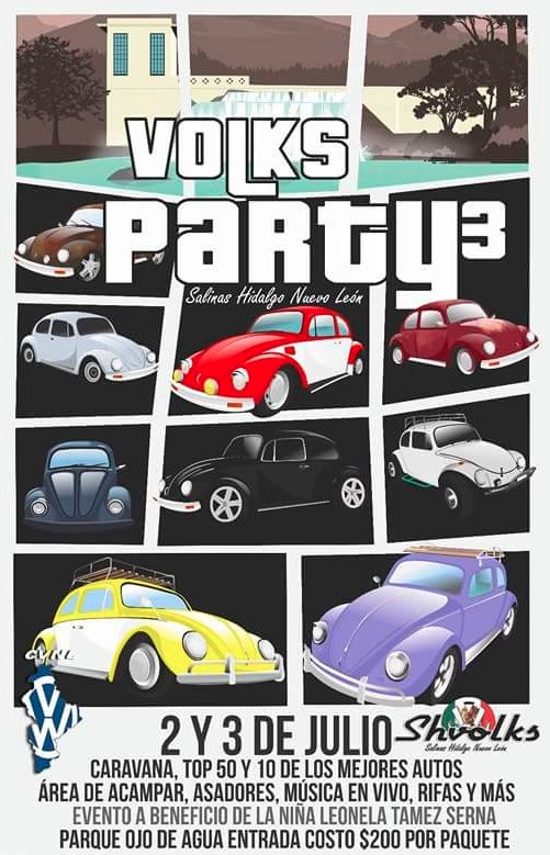 A toda la gente se Salinas Hidalgo se les invita la #volksparty3 apoyen la #noblecausa