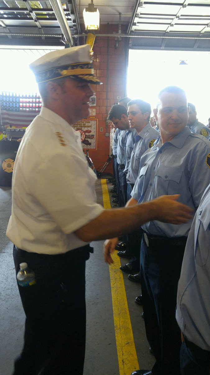 .<a href="/PhillyFireDept/">Philadelphia Fire</a> Commish <a href="/ThielAdam/">Adam K. Thiel</a> greets members of the Cuckoo's Nest at E68 housing @IAFF22 <a href="/PhillyFireNews/">PhillyFireNews</a>