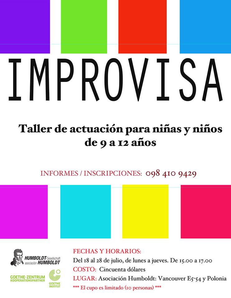 HumboldtEcuador's tweet photo. Disfruta de tus vacaciones con nuestro taller de actuación para niños de 9 a 12 años :) Info.: 098 410 9429 https://t.co/2zqV3cFWGh