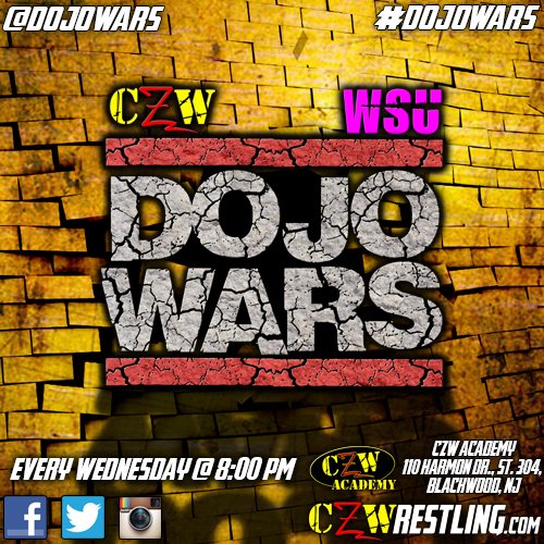 combatzone's tweet photo. TONIGHT! @DojoWars at the CZW/WSU Academy, 110 Harmon DR, Suite 304, Blackwood, NJ! 8 pm! Just $5! https://t.co/RwLl7eJDZg