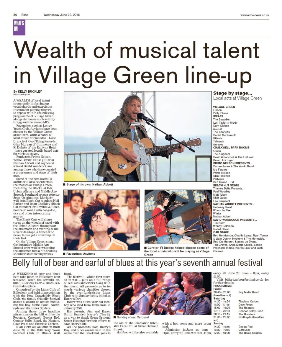 Village Green 2019 (@villagegreenfes) on Twitter photo Cracking interview w headliner <a href="/billybragg/">Billy Bragg</a> in <a href="/Essex_Echo/">Essex Echo</a>🌟
feat aces <a href="/Asylumsband/">Asylums</a> FionaDulake <a href="/nathanabbott54/">nathan abbott</a> #vg16 Cracking interview w headliner <a href="/billybragg/">Billy Bragg</a> in <a href="/Essex_Echo/">Essex Echo</a>🌟
feat aces <a href="/Asylumsband/">Asylums</a> FionaDulake <a href="/nathanabbott54/">nathan abbott</a> #vg16