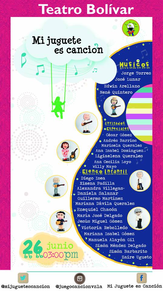 te esperamos este domingo 26 en el teatro bolívar.Apoya cultura popular tradicional venezolana  @mijugueteescancion