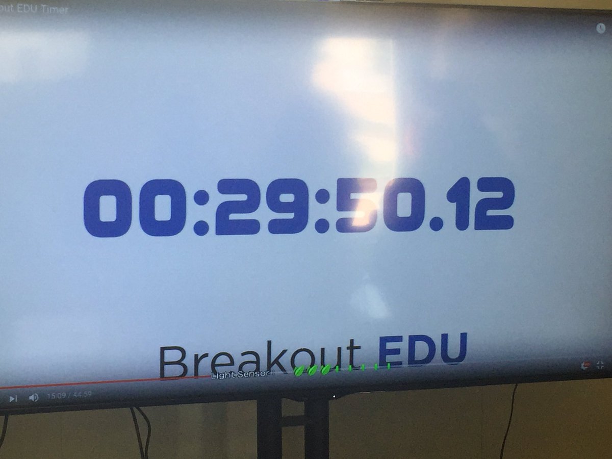 MathButler's tweet photo. Record times for both groups w @breakoutEDU and @MsVenturino #cuerockstar #vista

Participants want more. https://t.co/nvsdGJNxhm