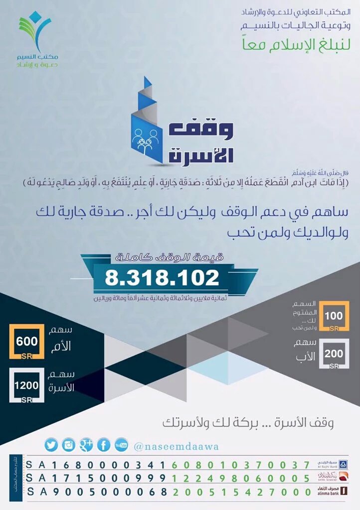 th_ronas's tweet photo. @Rawai3_Quran @NaseemDaawa @Njoom_Alslam 

#وقف_الأسرة_لمكتب_النسيم https://t.co/mpBFnsIRzp