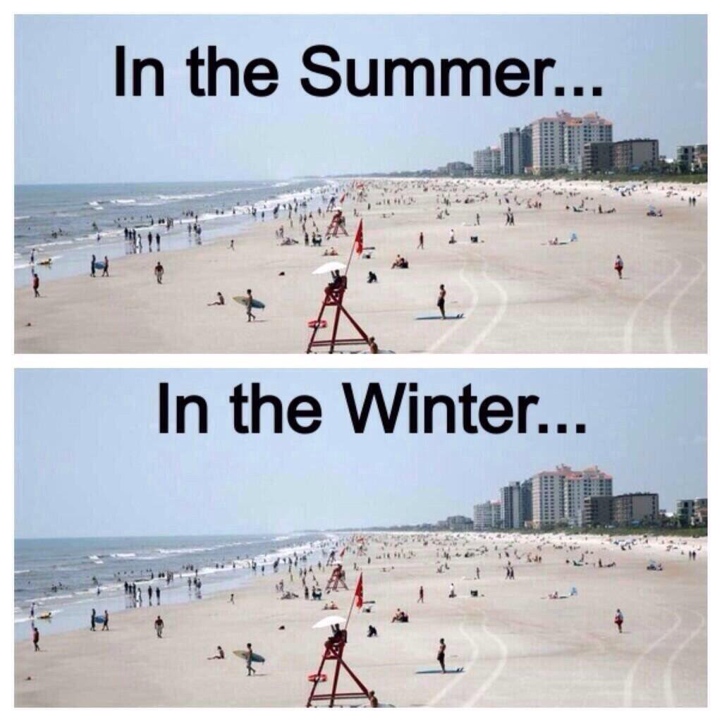 Things4FLppl's tweet photo. The first day of summer vs the first day of winter in Florida https://t.co/HCyQx184TI