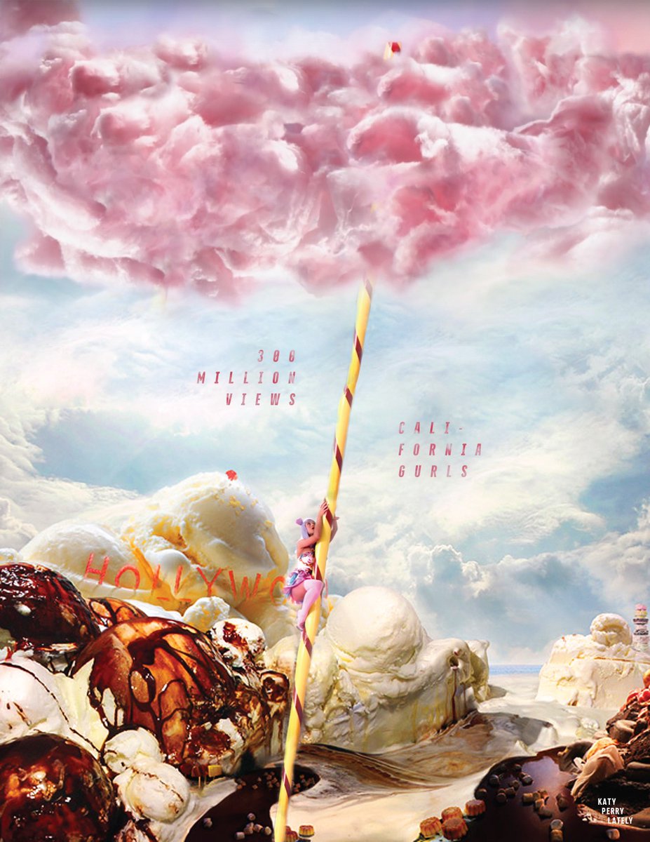 katyperrylately's tweet photo. California Gurls is Katy’s 11th music vid to reach the 300 MILLION mark on YouTube/VEVO! (360M w/ pre-vevo views). https://t.co/pB1PJNKubc
