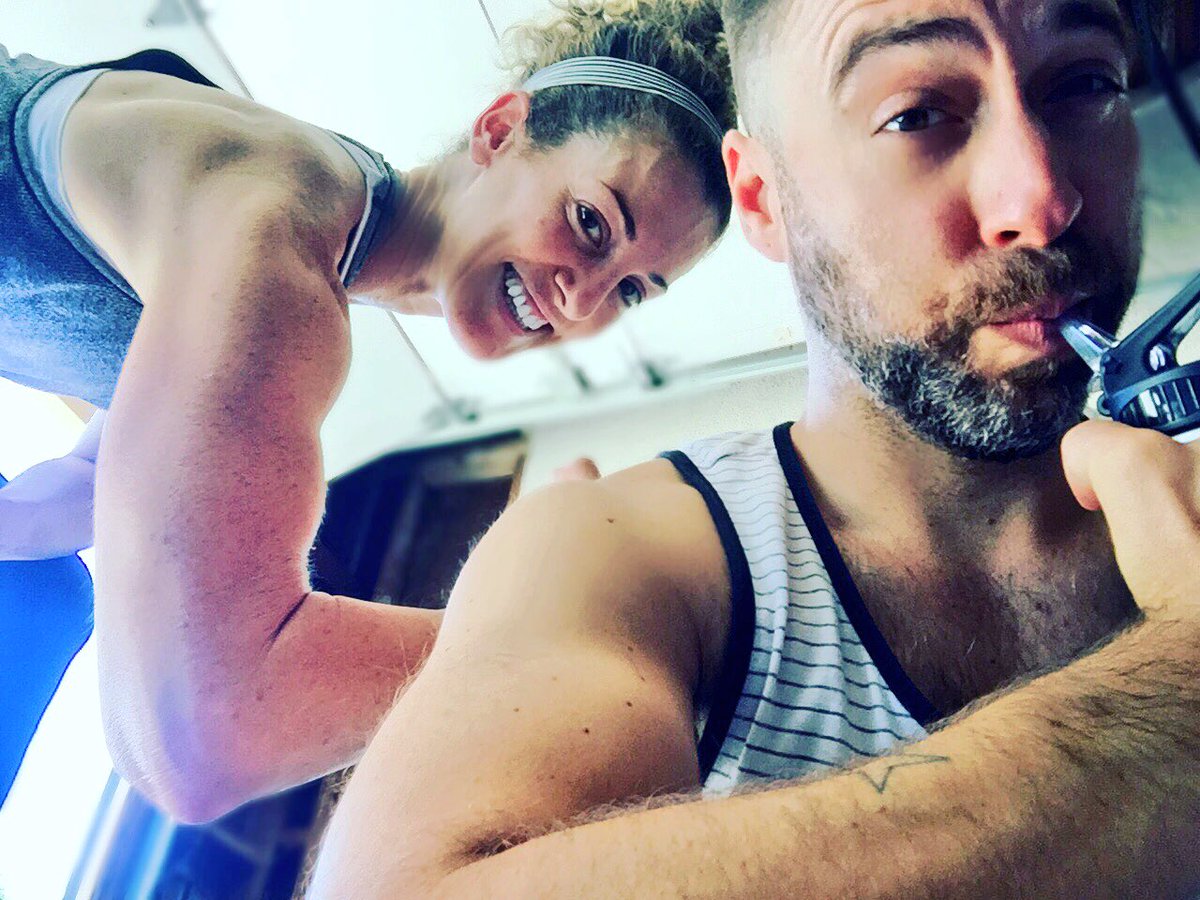 completeBURN's tweet photo. #swolemates @Theleahpurcell @thebrianpurcell #completeburn #garageworkout #fitfam #wednesdayworkout #summersweat https://t.co/4uotCIL6T0