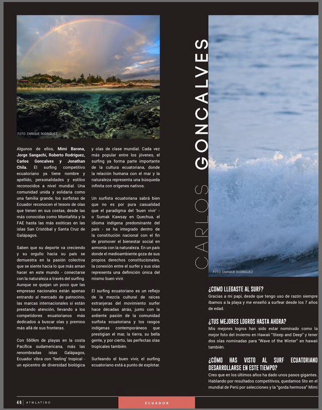 goncalvescab's tweet photo. Gracias @7maresmag por el artículo sobre Ecuador en la nueva edición. Soy feliz representando a mi país 🇪🇨! https://t.co/vQf1cj3Yba