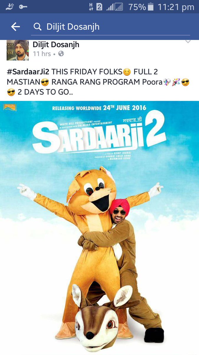 Minhas9415's tweet photo. #Sardaarji2 must watch our #buggy FULL 2 MASTIAN SNAPCHATS @diljitdosanjh @SonamBajwa @Monica_Gill U LOVE JUICE 😄😄😄😄 https://t.co/WGtwj0v5My