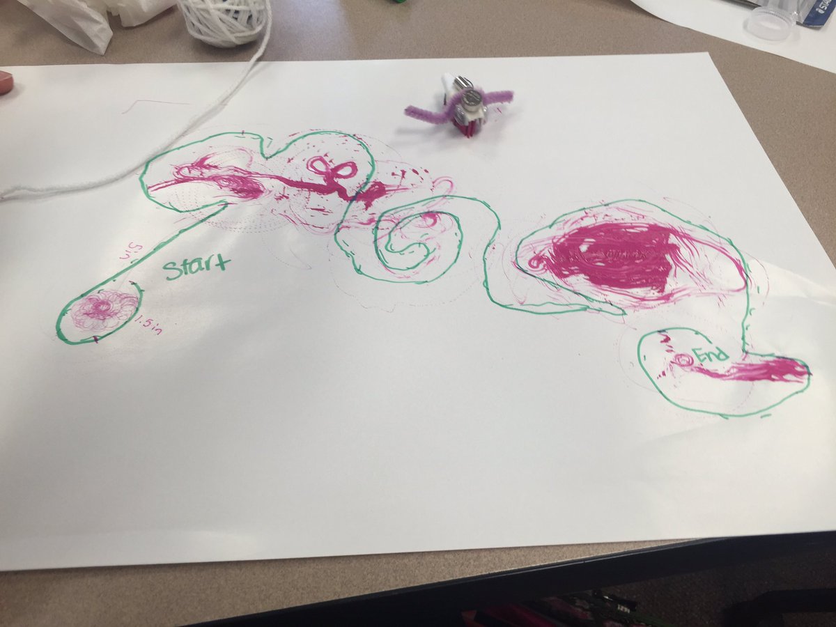 Having fun with my bristlebot and its art work. #STIR16