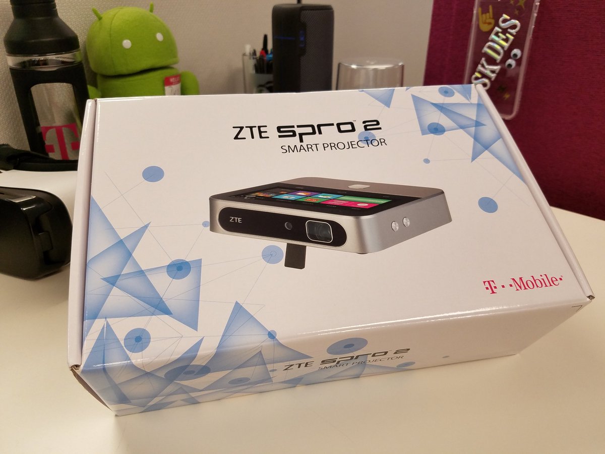 askdes's tweet image. New to @TMobile! The @ZTE_USA #spro2 hotspot &amp;amp; projector! (Whut?🤓) ⏰-2-unbox