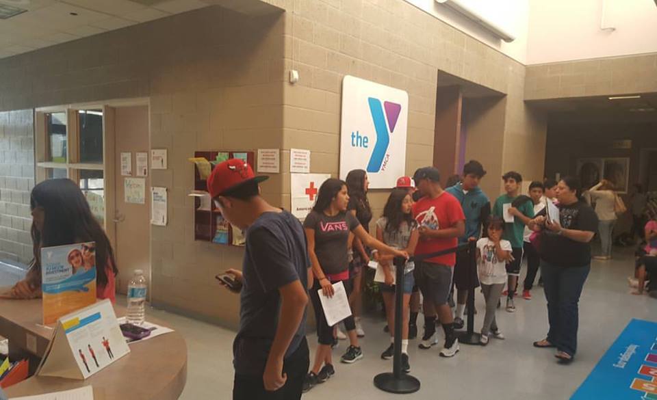 YMCALA's tweet photo. Teens lining up today at Southeast-Rio Vista YMCA for #GetSummer #Free teen memberships through July! https://t.co/CyyCk9Xxsm