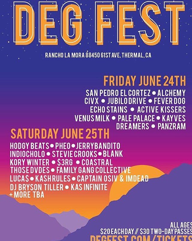StevieCrooks's tweet photo. Saturday #DEGFEST with Hodgy Beats Pheo &amp; IndioCholo &amp; the villain himself Stevie Crooks https://t.co/Yb64oh8Ylb