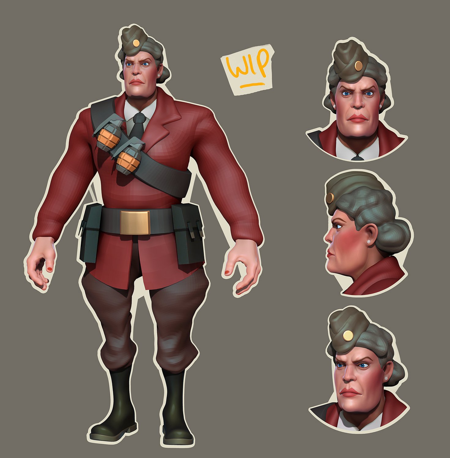 “Eff it, I blocked out some more female TF2 characters today. 