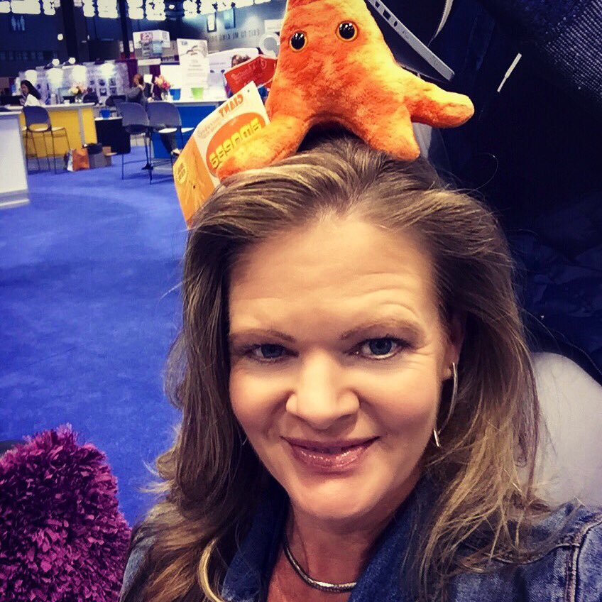 Yes. There is an orange amoeba on my head. Only at a water conference! #ACE16AWWA