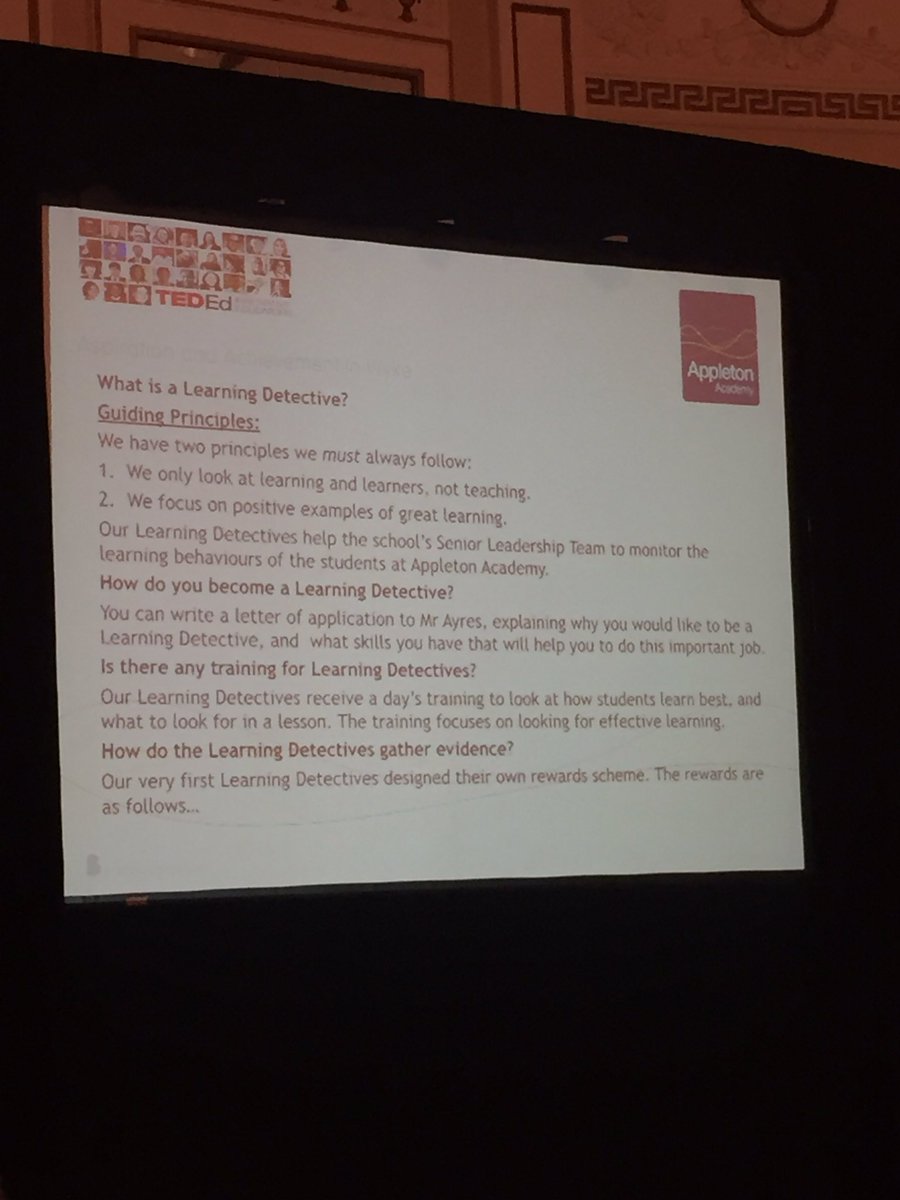 MissLHirst's tweet image. @MarkAyres student voice at its best! #learningdetectives #appletonmassive #tmbradford