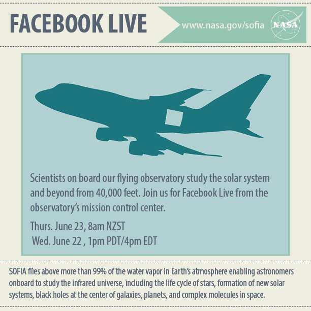 NASA's tweet photo. Want to explore our flying @SOFIAtelescope? Come onboard for a @Facebook Live  at 4pm ET: https://t.co/1YSquz3EfZ https://t.co/acsSnedU6v