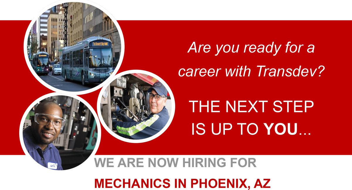 TransdevAZ's tweet image. APPLY ONLINE AT transdevna.jobs or visit us at 2225 W. Lower Buckeye Rd., Phoenix. #PHXjobs