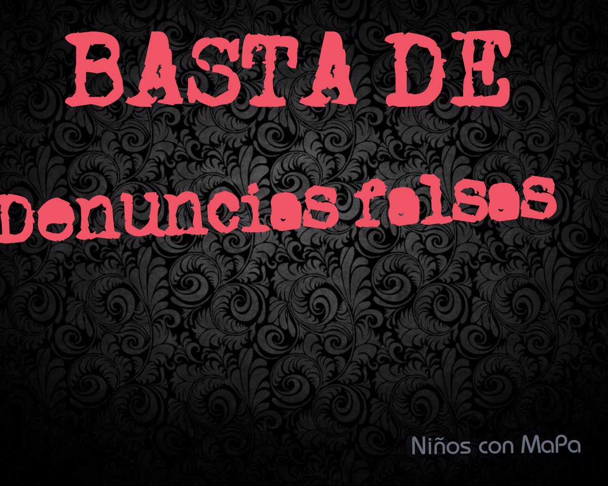 ninosconmapa's tweet photo. Tolerancia 0 a esta nueva "cultura" de denunciar en falso ! https://t.co/aMjp1CoOiy