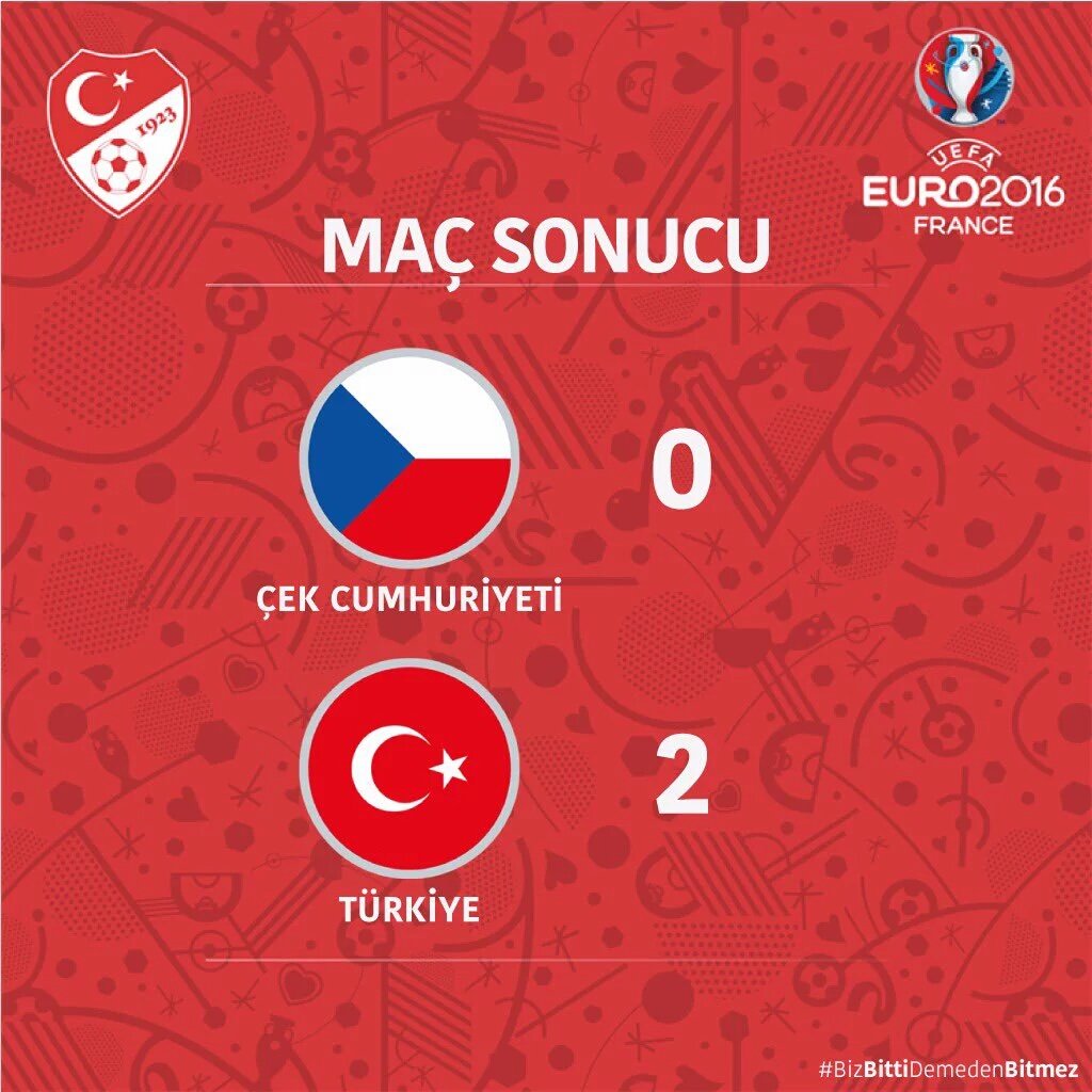 2-0'lık Çek Cum. galibiyeti ardından, 2. Tur için #EURO2016 'da bugün oynanacak E ve F grubu maçlarını bekliyoruz.