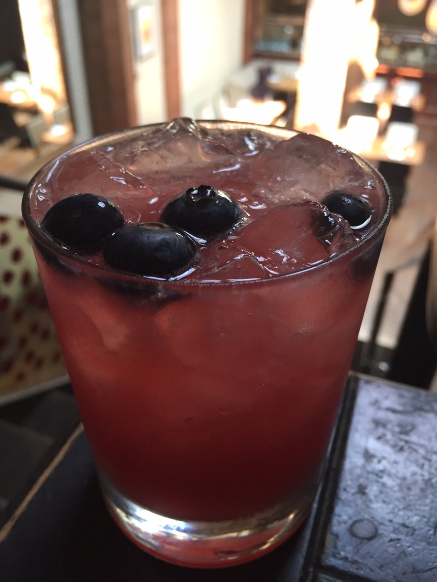 Cucumber Blueberry Lemonade- gin, blueberry simple syrup, cucumber water, lemon juice &amp; a splash of soda water