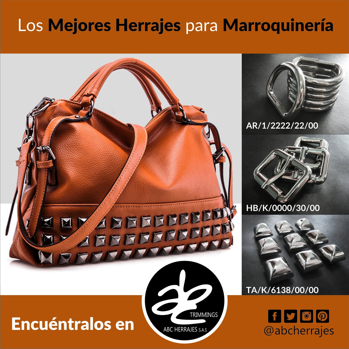 ABC Twitter: "Los #Herrajes para #Marroquineria están en #ABCHerrajes. #Bolsos #Carteras #Taches #Argollas https://t.co/h915p00wqq" / Twitter