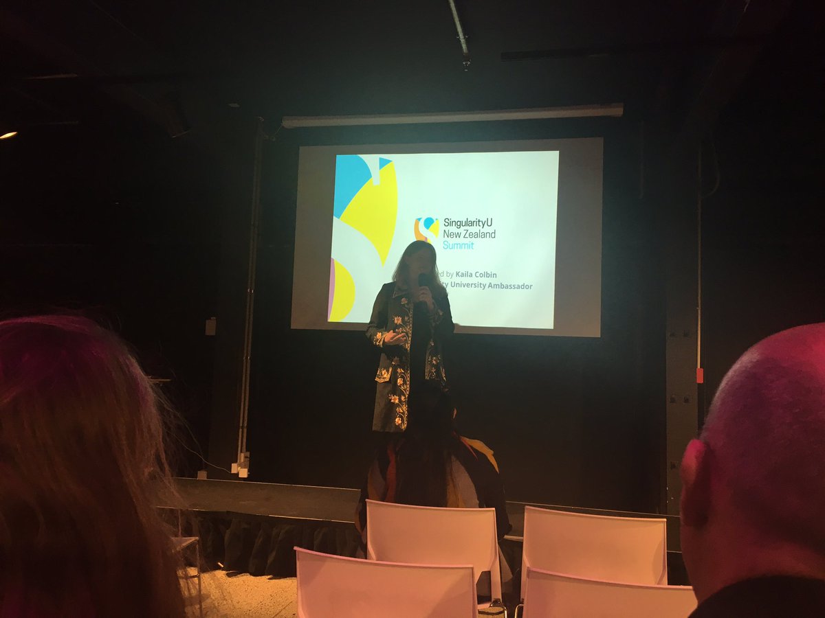 Colart's tweet photo. @kcolbin doing a great job launching #SingularityUNZ summit @GridAKL https://t.co/MhUmW3Id44