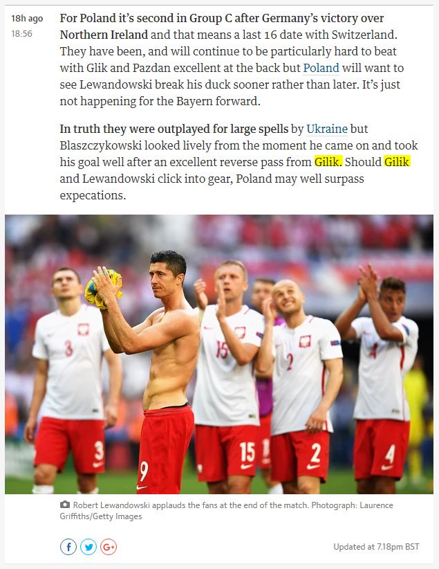 adrianguzy's tweet photo. @guardian has created new Polish superplayer - he combines the skills of @kamilglik25 and @arekmilik9: #Gilik https://t.co/ckxoNzMgW0