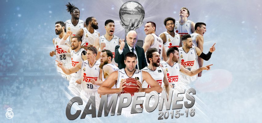realmadrid's tweet photo. 🏆🏀🙌

¡¡¡CAMPEONES de Liga!!! ¡Enhorabuena @RMBaloncesto!

#HalaMadrid https://t.co/jHwpMzpwuh