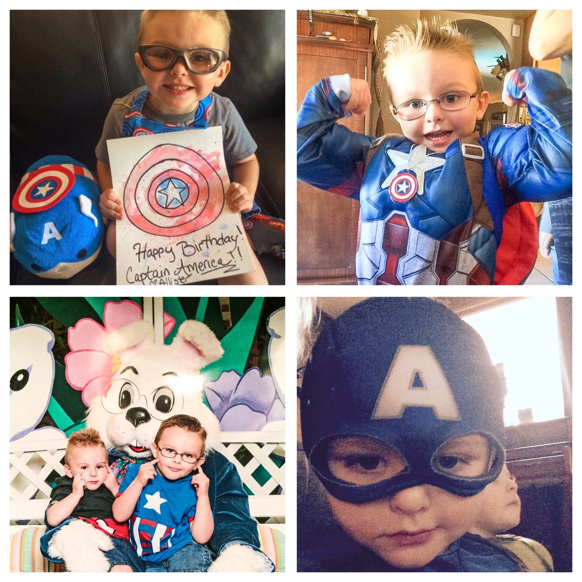 Anaria32's tweet photo. Allister should be the #MarvelFanOfTheWeek because he is Captain America He has given his family avengers roles too https://t.co/6T8Fm1AJqL