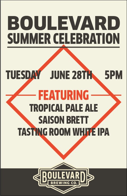 KC and Overland Park Friends: Join us next Tuesday at Talk of the Town for a BLVD tap takeover (and free swag!).