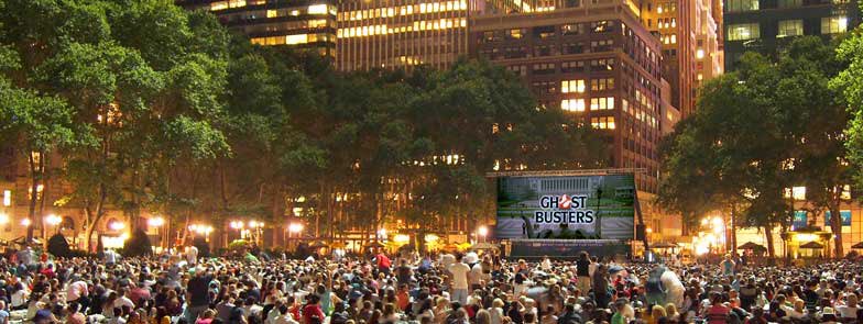 HelixWorkspace's tweet photo. Bryant Park's Film Festival has kicked off! Every Monday watch classic films under the stars. Lawn opens at 5pm 🌅 https://t.co/IFey0N3F4D