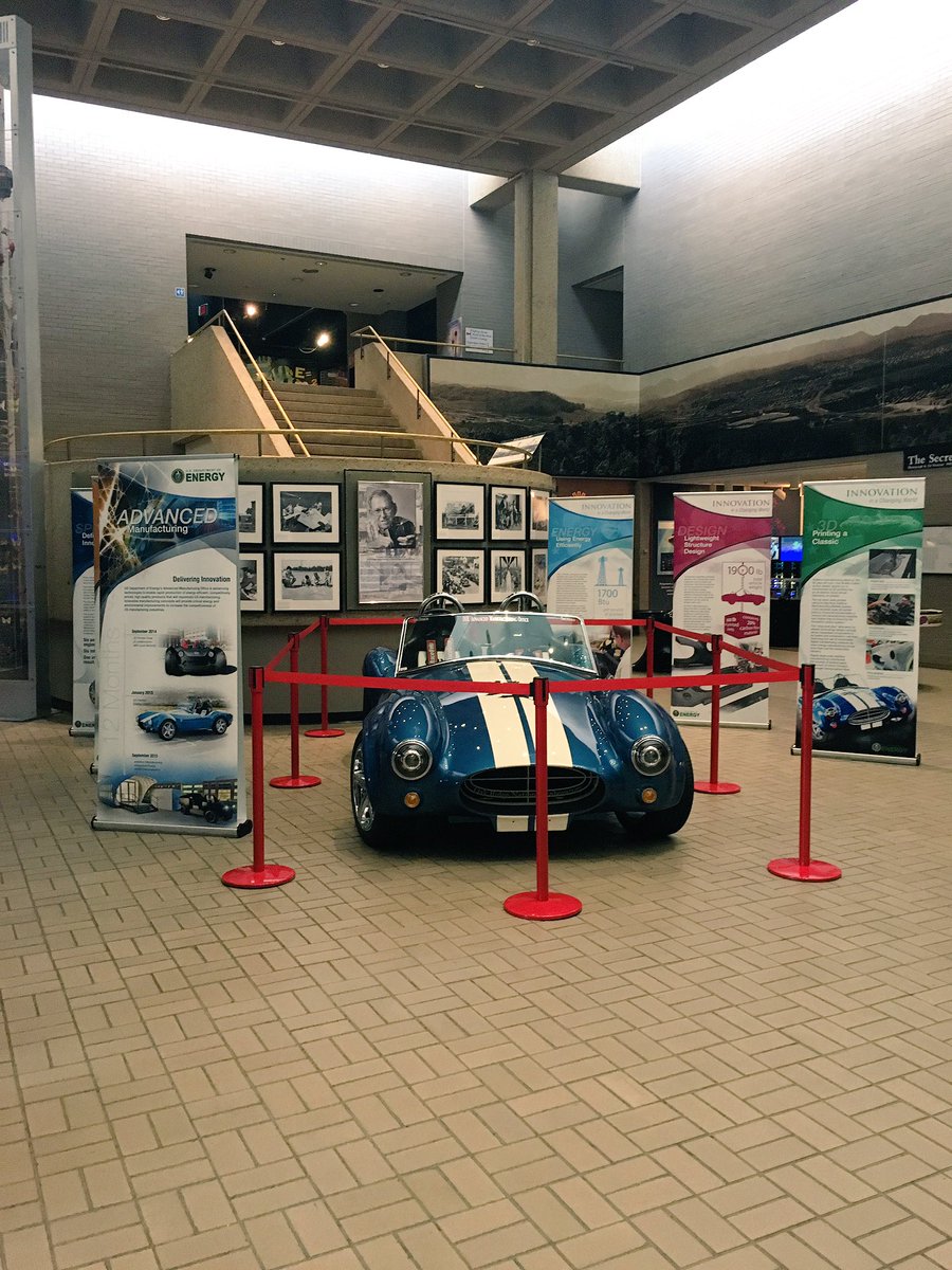 ORNLEnergy's tweet photo. Stop by @A_M_S_E to see the #3Dprinted Shelby Cobra! https://t.co/ebSXXmfw34