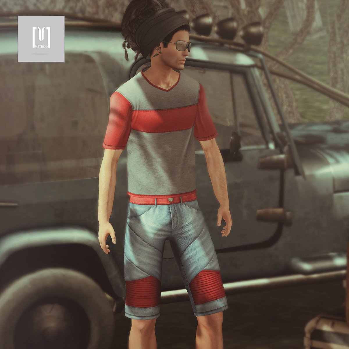 Method_Moda_'s tweet image. [Leather Strap T-shirt]
[Jeans Shorts]

Available from 20th June until 15th July at MOM.
maps.secondlife.com/secondlife/Sun…