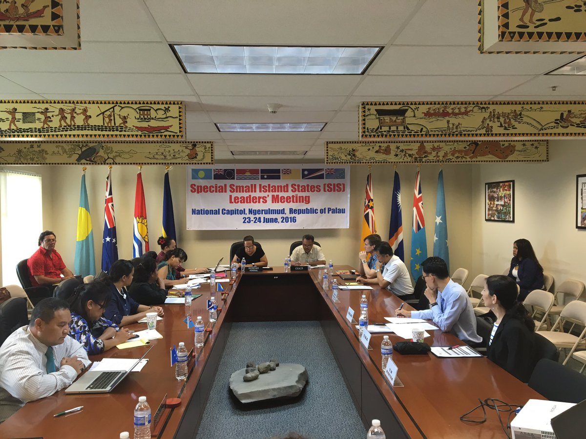 ForumSEC's tweet photo. The Forum's Smaller Island State Leaders meeting in #Palau over the next two days to discuss new SIS strategy. https://t.co/Q3CVSX9eIN