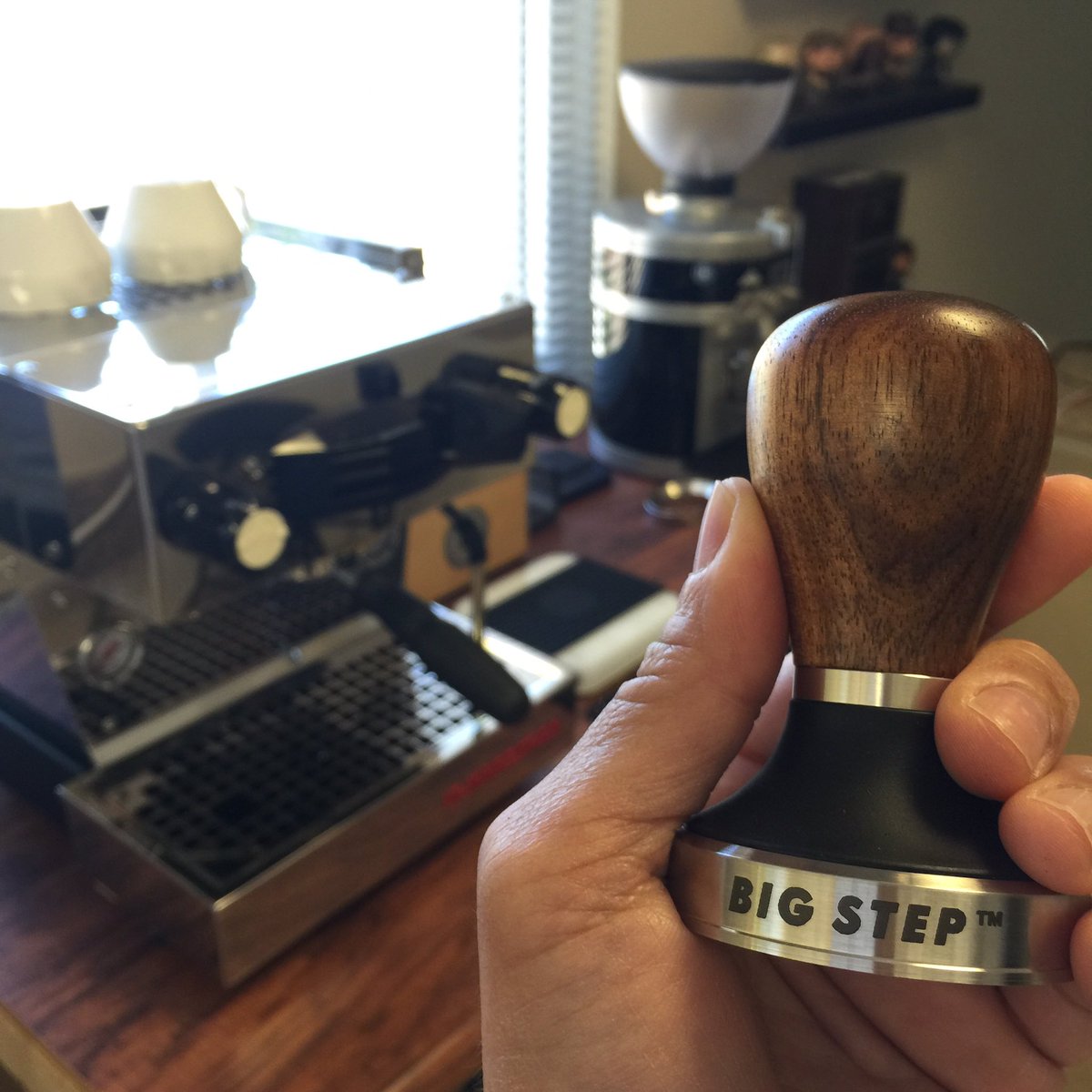 dBayAreaGuy's tweet image. Got mine n love it 😎. Tnx @catcloudcoffee #PullmanTamper #BigStep #HomeBarista #LaMarzocco