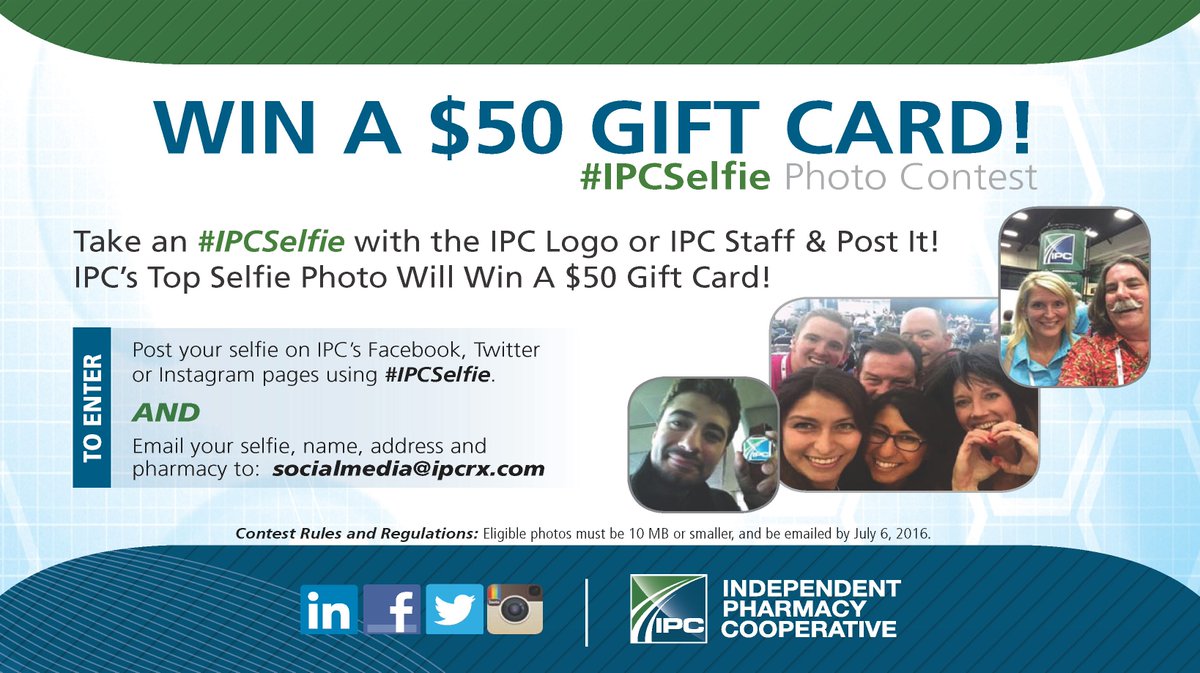 ipcrx's tweet photo. To enter take and post a #IPCSelfie photo with IPC's logo or @ipcrx's staff @McKideaShare. #selfie #ideaShare2016 https://t.co/05WEBKWYpx