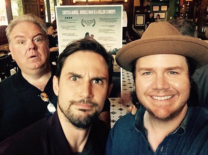 Georgie_84's tweet photo. The 3 musketeers in Chicago last night πβ€οΈ. Come on UK screening! @JimOHeir @andjwest @JoshMcDermitt #middlemanmovie https://t.co/l6ATpjELFO