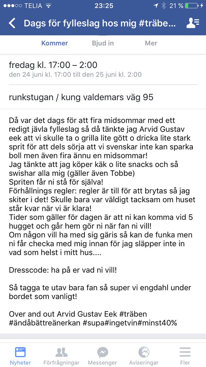 lucaspalmer's tweet photo. Arvid Gustav Eek är den enda som kan få mig på bättre humör en kväll som denna @EekArvid https://t.co/grJzTfXkxQ