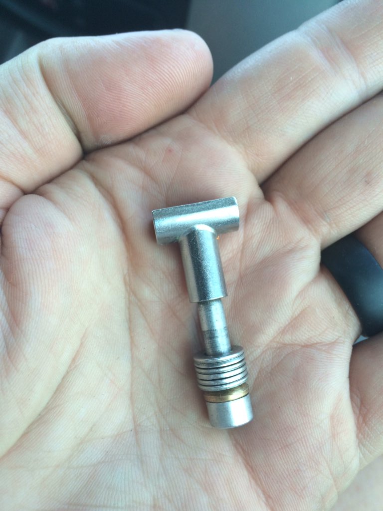 ALDO_RAAM's tweet photo. This little screw had the chief driving a 2 hour detour to Wichita.  Thanks to the guys  at Bicycle X-Change. https://t.co/9qNwJwRJZR
