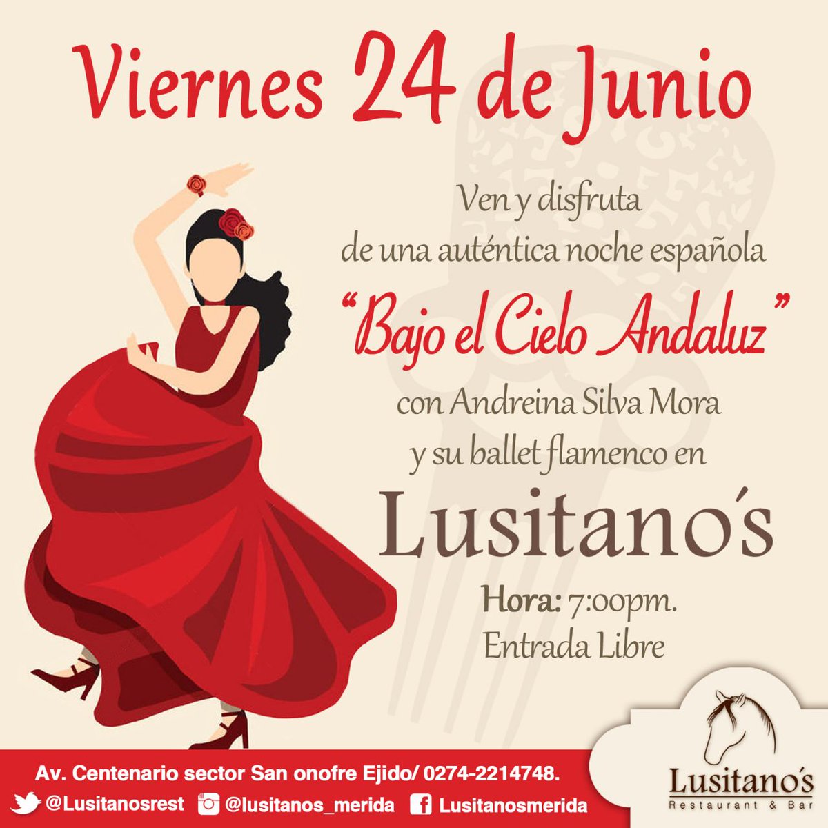Los esperamos este fin de semana en <a href="/Lusitanosrest/">Lusitanos Restaurant</a> ! #BajoElCieloAndaluz