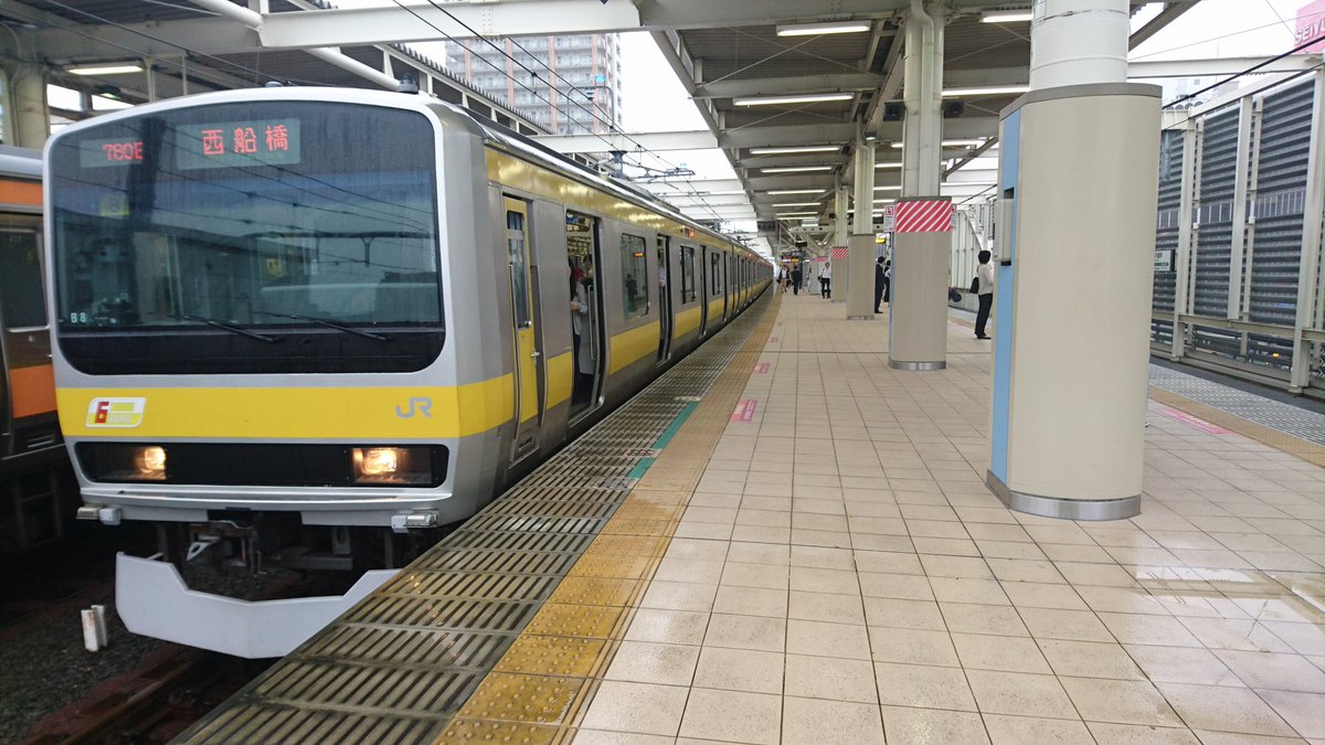 にゃんたむ على تويتر 武蔵小金井702発 中央 総武線780b 各駅停車西船橋 E231系900番台ミツb8編成 武蔵小金井始発の西船橋 行は平日朝2本あります モハe231 15で録音なう 鉄道勉強会