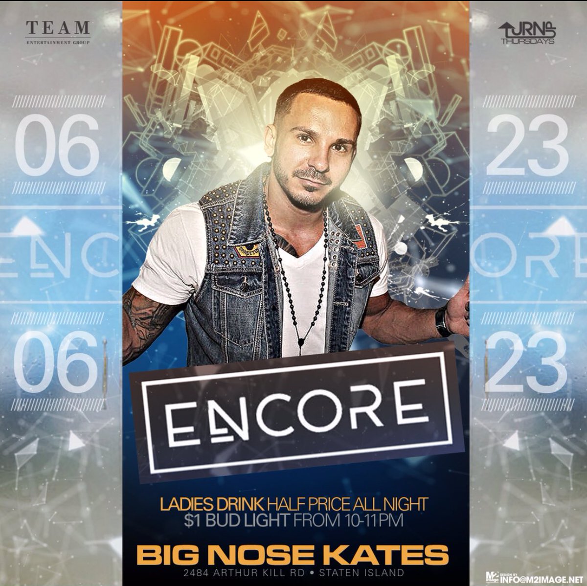 TeamEntGroup's tweet image. This Thurday Come To BIG NOSE KATES to see the Homie DJ Encore Rip It Up Once Again!! #TEAM #BigNoseKates