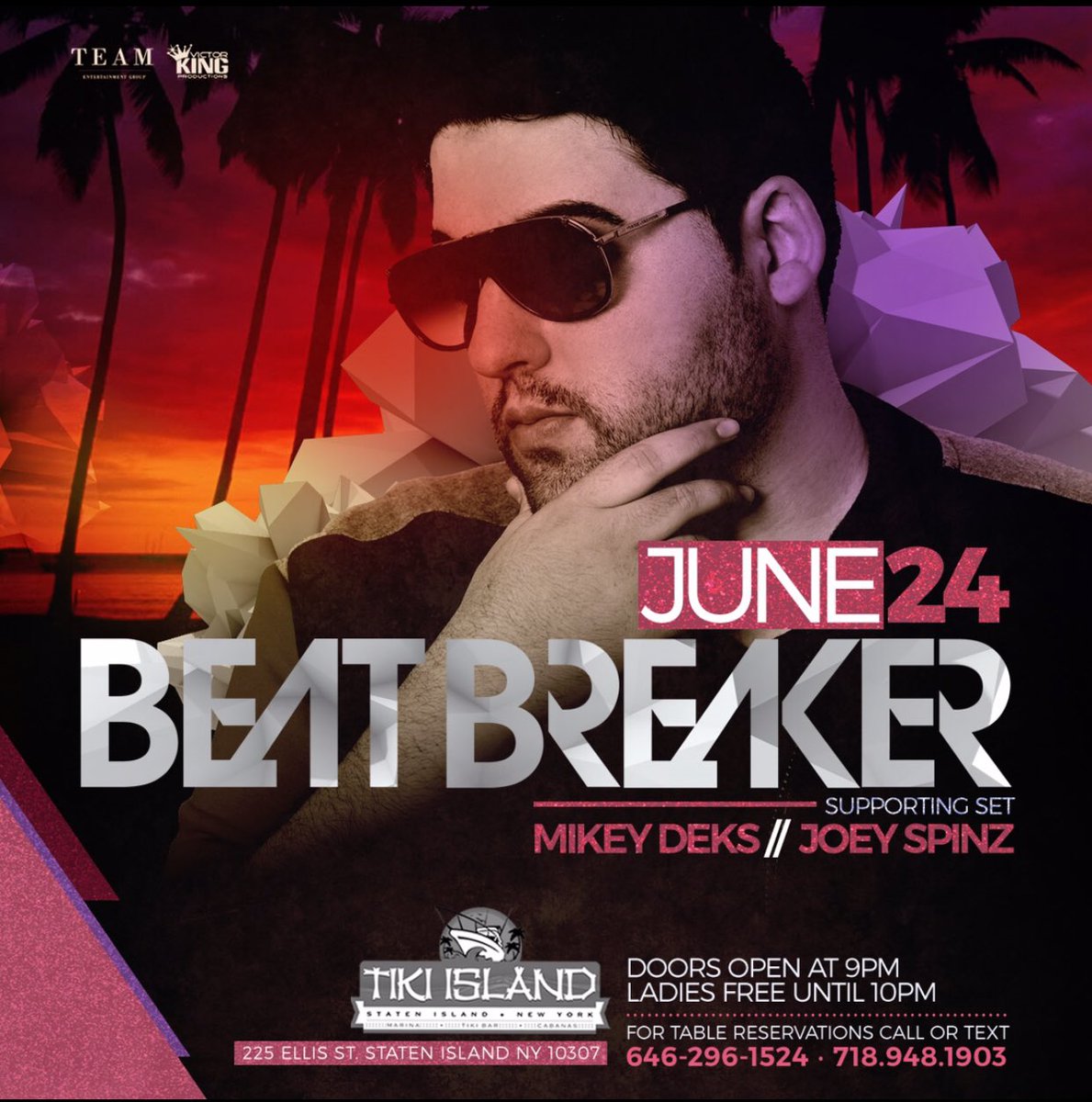 TeamEntGroup's tweet image. This Friday At Tiki Island Staten Island We Got Jersey Takeover With DJ BeatBreaker 💥🚨 DONT MISS OUT! #TEAM