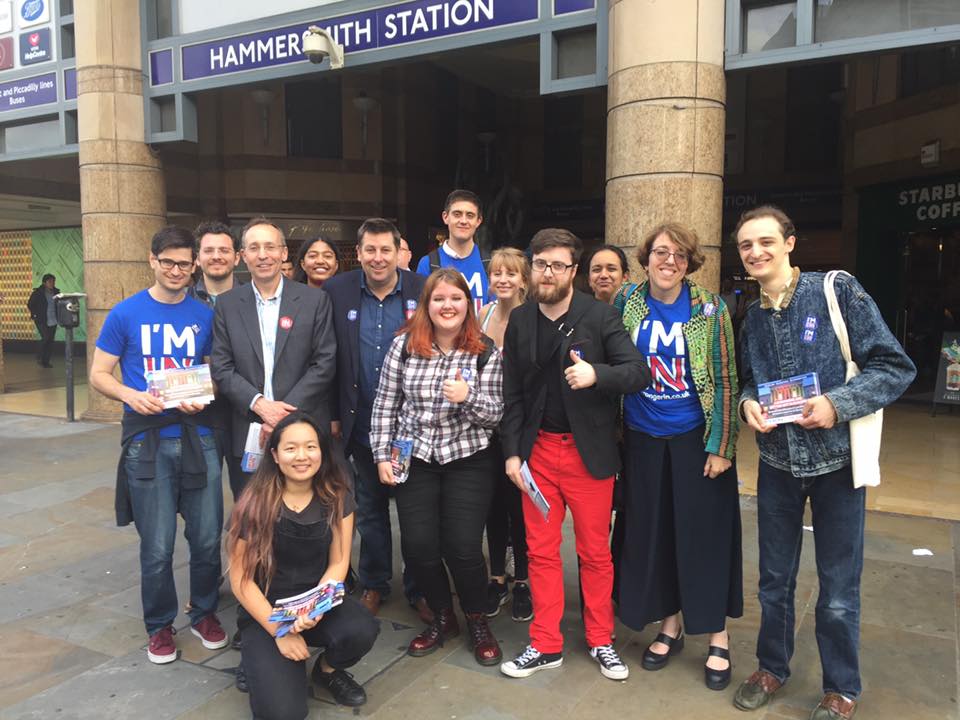 StrongerinhammS's tweet photo. Well done to the team inc. @hammersmithandy and @StephenCowan @ Hammersmith this evening #strongerin @LdnStrongerIn https://t.co/9L0O9PBgXA