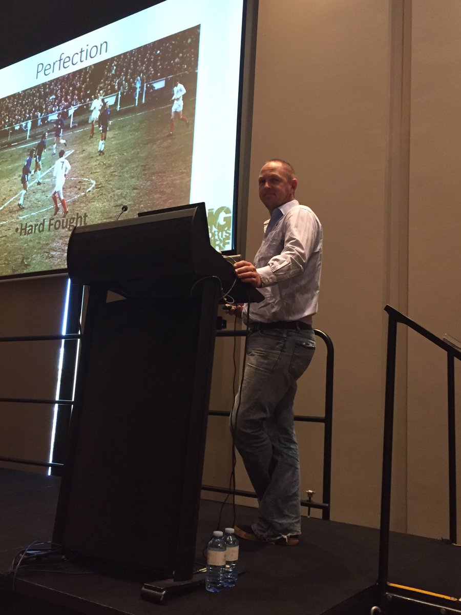 sta_australia's tweet photo. Nathan Humphreys of HG Sportsturf talking about Natural, synthetic and hybrid turf, a role for all! https://t.co/iduvF87sCc
