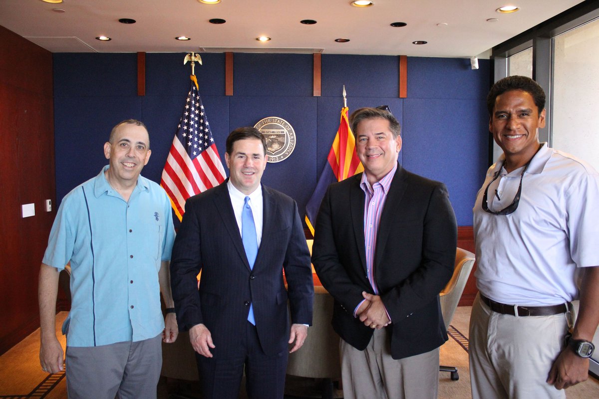 DougDucey's tweet photo. Great to see AZ native &amp; @USNavy Captain @brookdewalt from our visit in Pearl Harbor last year. Welcome back to #AZ https://t.co/X64lnouuri