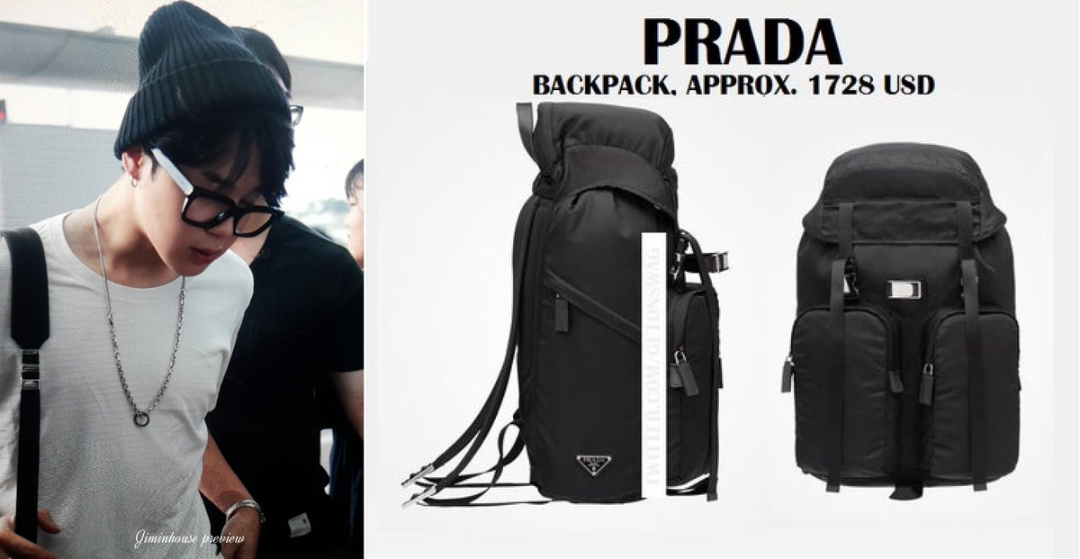 Beyond The Style ✼ Alex ✼ on X: JIMIN #BTS 160623 airport #JIMIN PRADA  backpack   / X